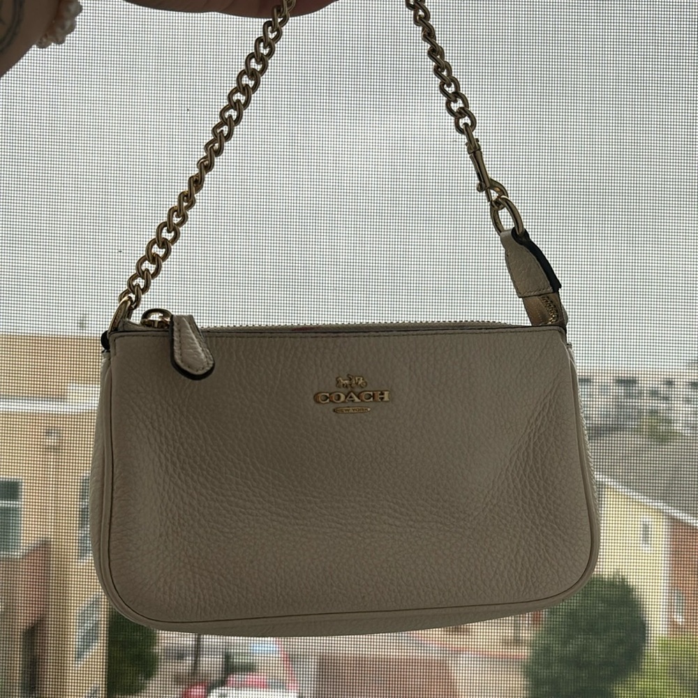 Nolita 9 coach bag - off white and gold chain